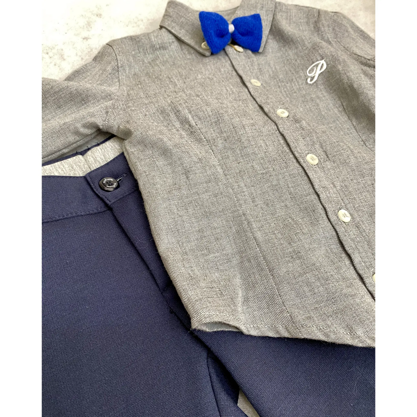 Camicia Neonato Elegante Grigia