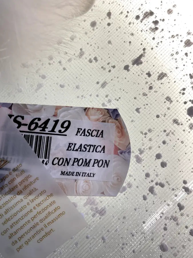 Fascia da battesimo con pom pon
