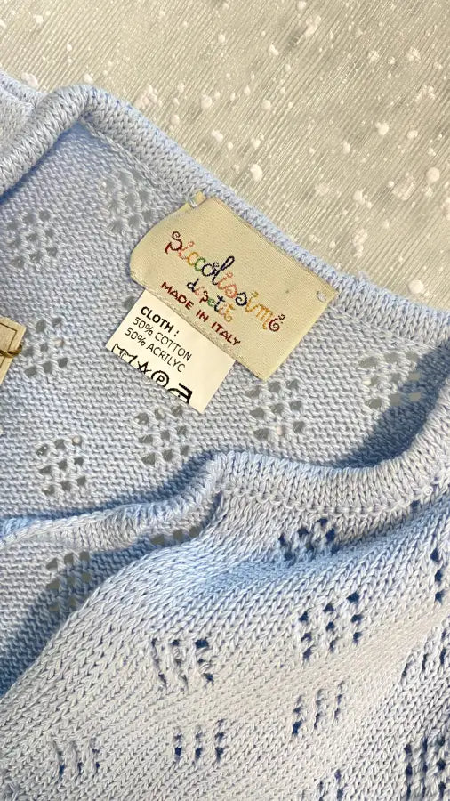 Cardigan perforé en coton pour bébé fille