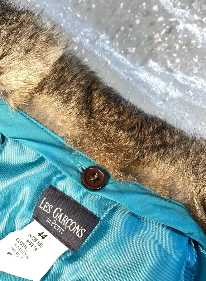 Giacca bomber con collo in pelliccia per ragazzo