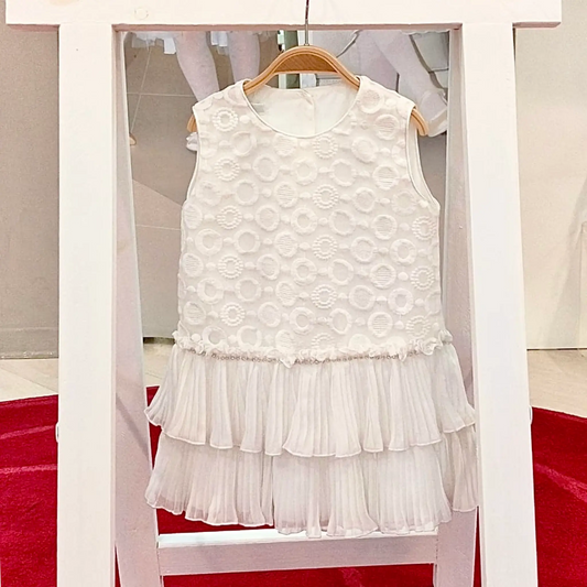 Abitino linea dritta con gonna plissé