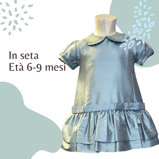 Abitino elegante 6-9 mesi in seta