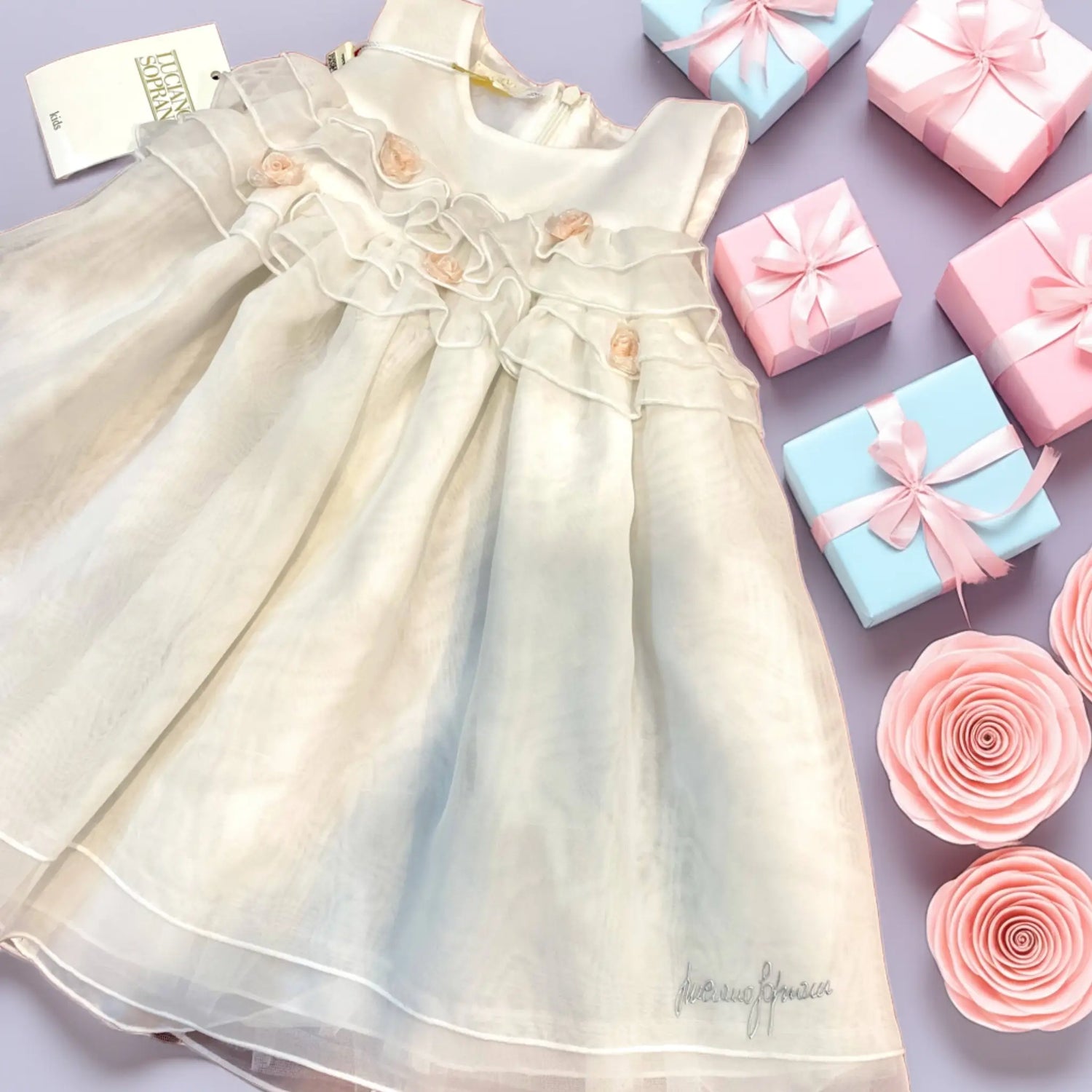 Abito da battesimo estivo in outlet per bambina 12 mesi