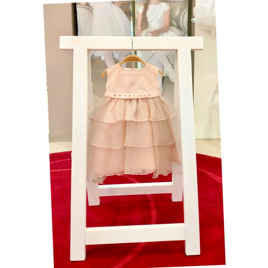 Abito da battesimo rosa cipria