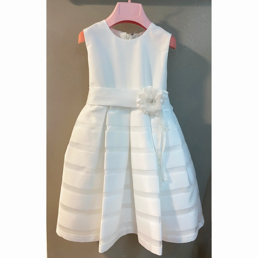 Abito bianco per cerimonia estiva per bambina di 6 anni scontato