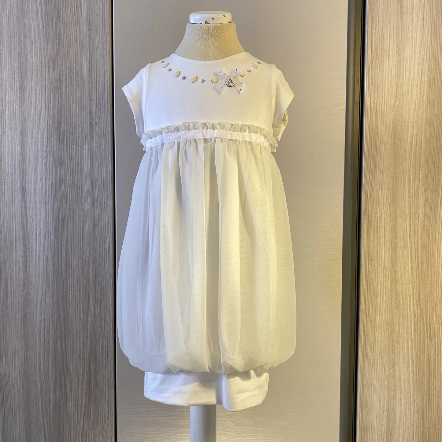 Abito da cerimonia bambina 6 e 7 anni in bianco