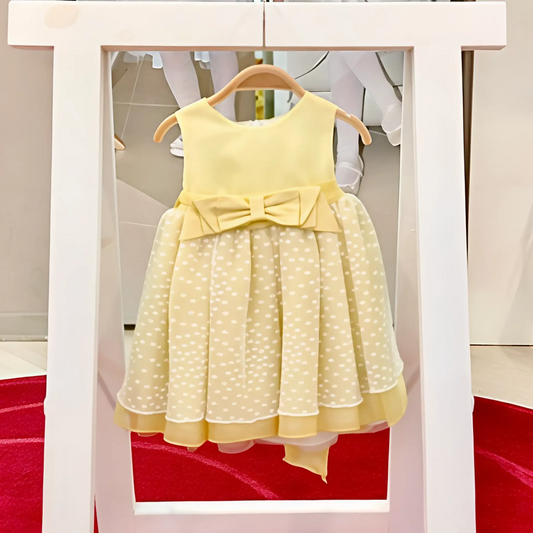 Abito giallo da cerimonia per bambina