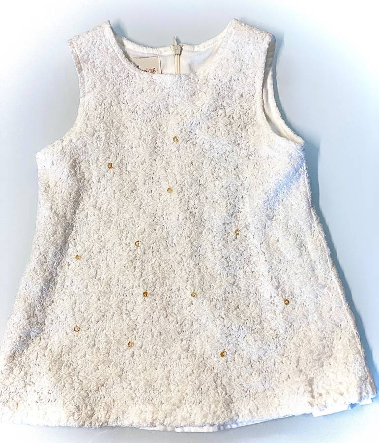 Abito smanicato elegante in lana per bambina