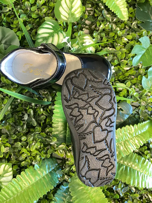 Ballerina bambina in vernice lucida colore nero