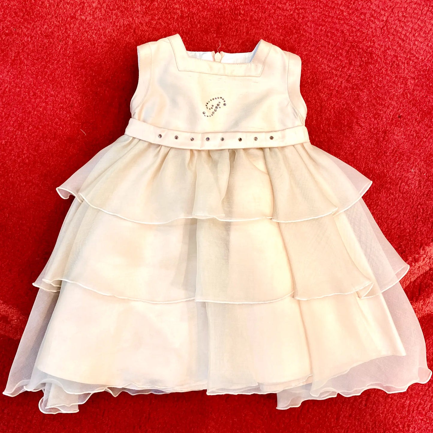 Battesimo bambina 6-9 mesi rosa cipria