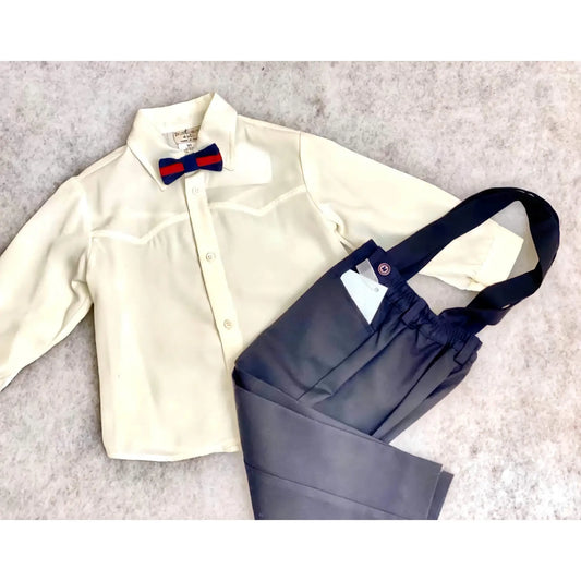 camicia e pantalone eleganti per neonato 18 mesi