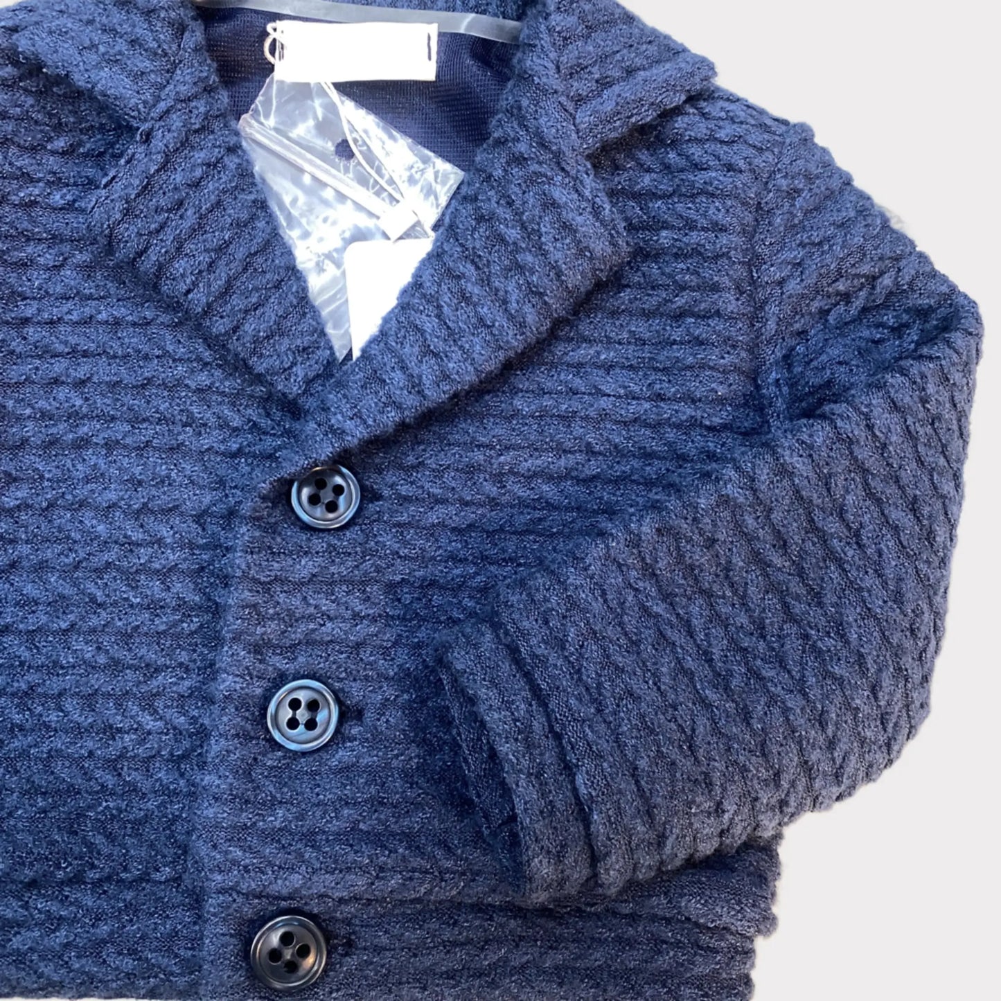 Cardigan da cerimonia per neonato di colore blu in offerta outlet