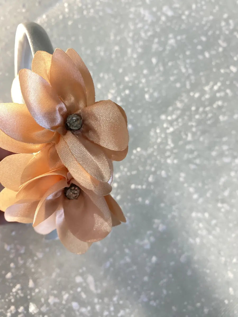 Cerchietto per bambina con fiori e punti luce