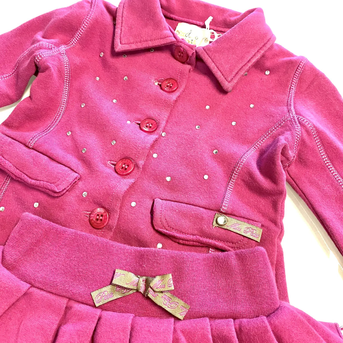 Completino invernale elegante per neonata fucsia