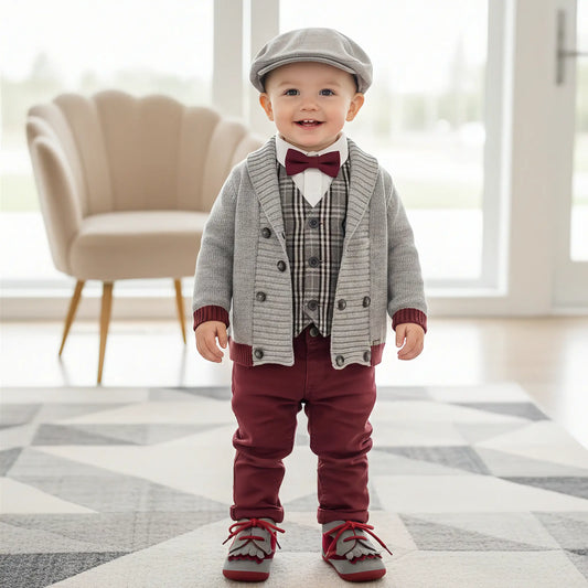 Completo abito pantaloni lunghi con giacchino, con scarpe e cappello abbinato in OUTLET