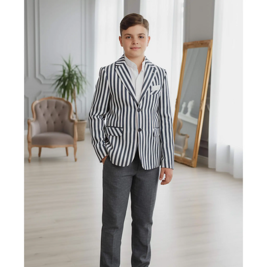 Completo elegante con blazer e pantaloni per ragazzo di 14 o 16 anni