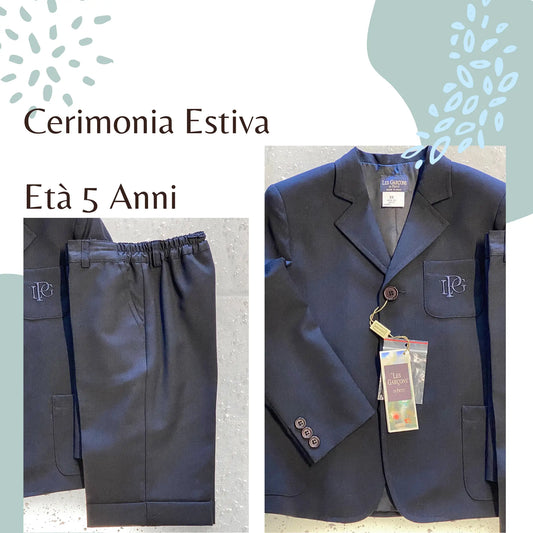 Completo paggetto matrimonio estivo per bambino di 5 anni
