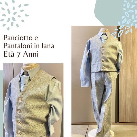 Completo da cerimonia in lana per bambino di 7 anni