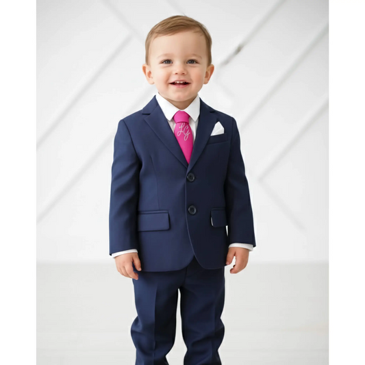 Completo elegante per bambino 4 pezzi blu in outlet