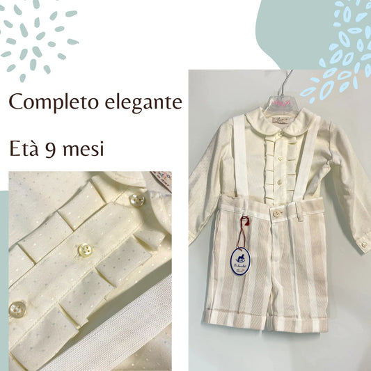 Completo elegante per battesimo bambino 9 mesi