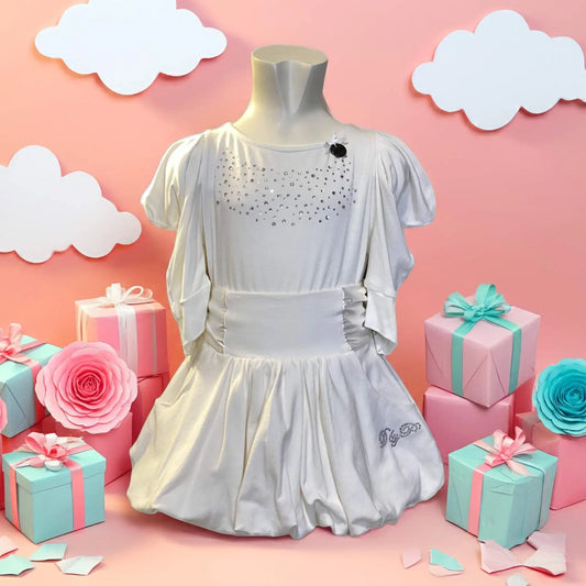Completo elegante bianco per bimba di 4 anni