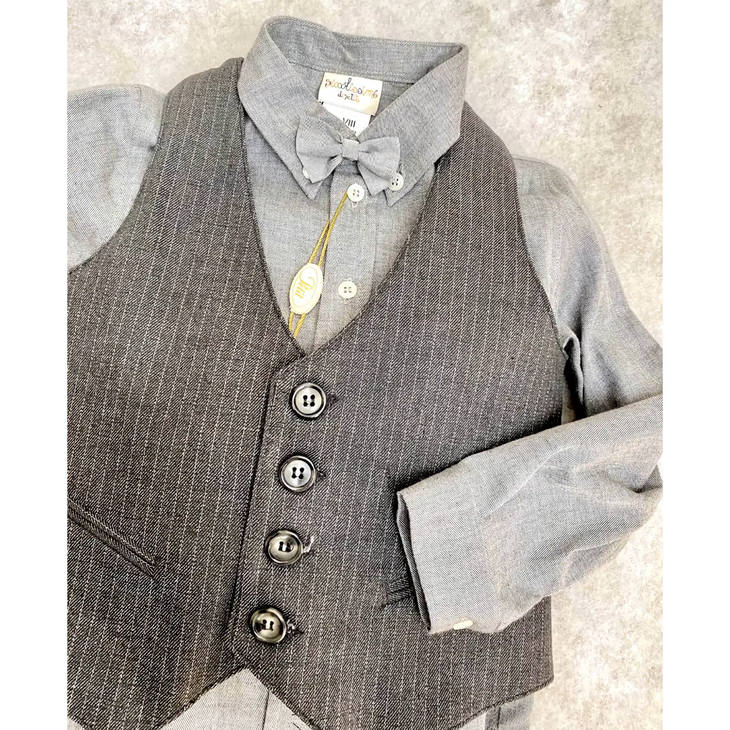 Completo gilet e pantaloni per cerimonia bambino