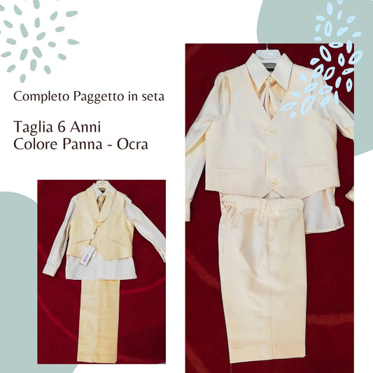 Completo da Paggetto in seta per bambino 6 anni