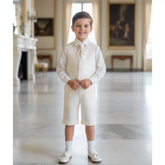 Completo in seta per paggetto con bermuda in outlet