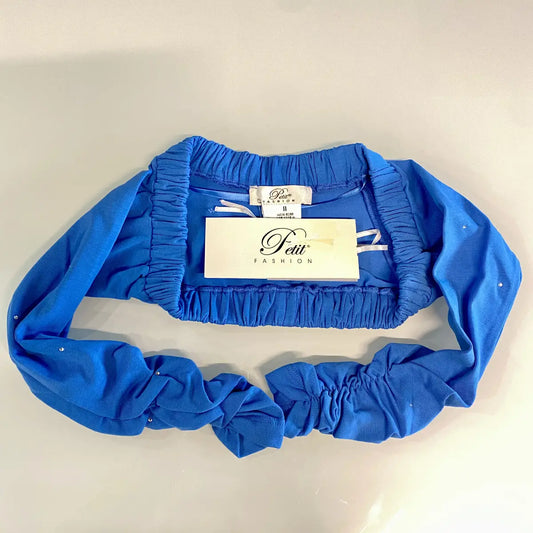 Coprispalle elegante azzurro Petit per bambina