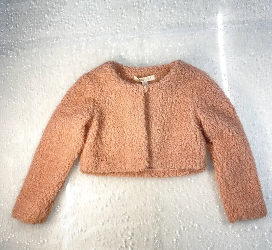 Coprispalle invernale elegante per bambina rosa cipria