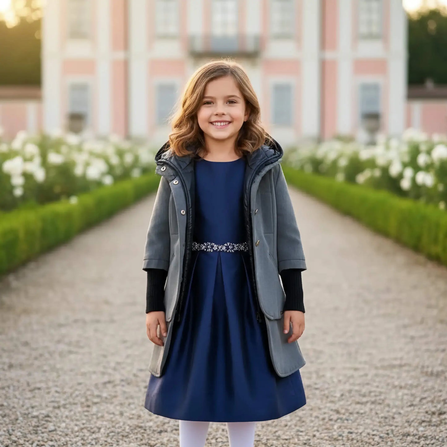 Giacca per cerimonie in autunno inverno da bambina scontata