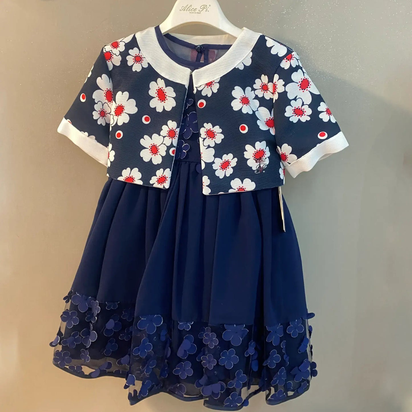 Giacchino blu elegante per bambina. Cerimonia in offerta outlet