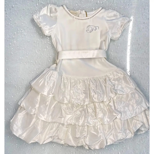 Mini abito con balze per bambina