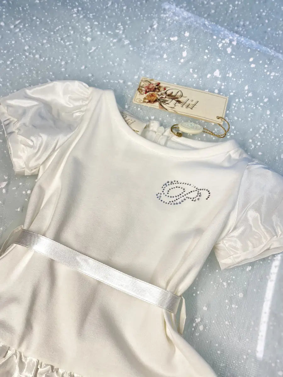 Mini abito bianco per matrimonio bambina