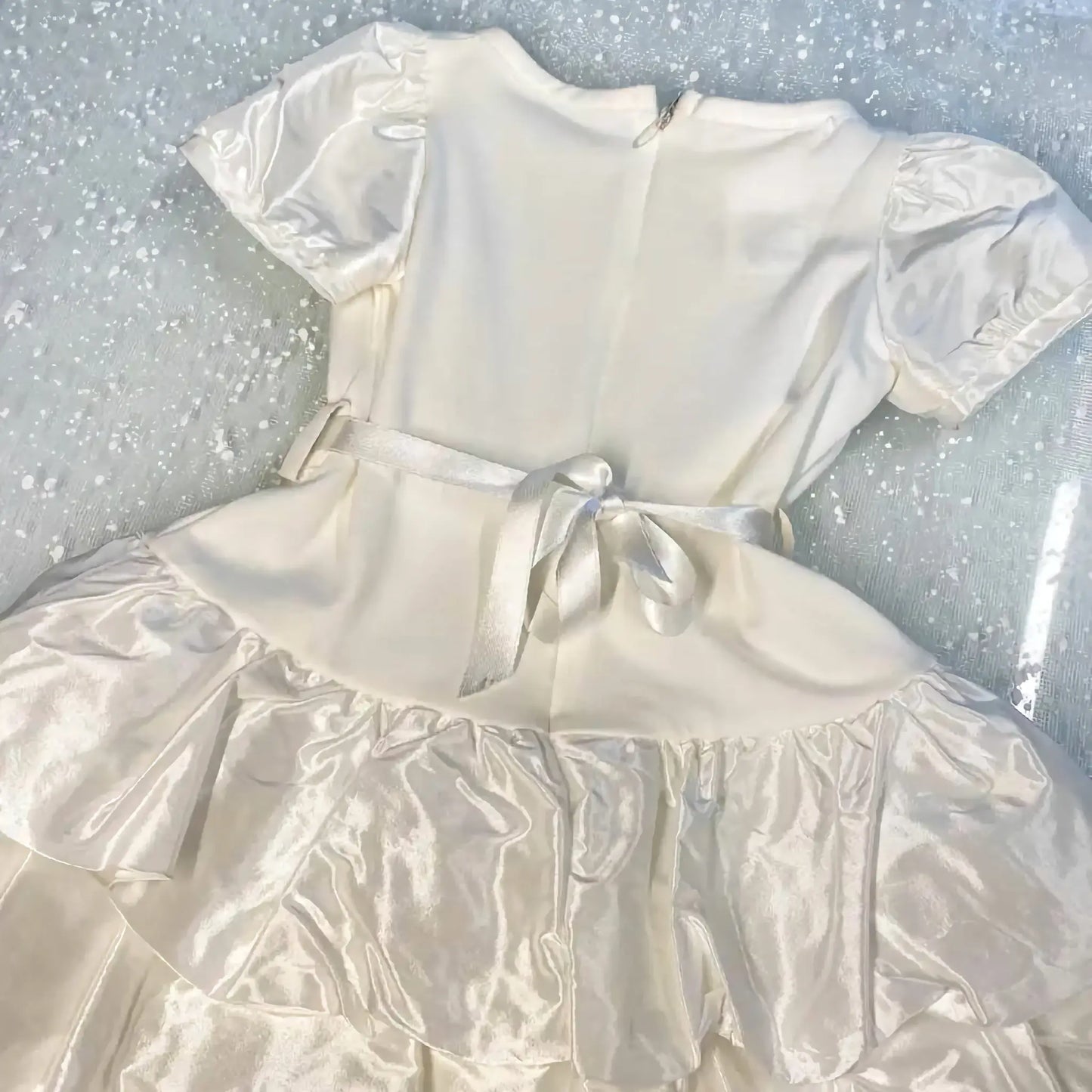 Mini abito da cerimonia in cotone e raso