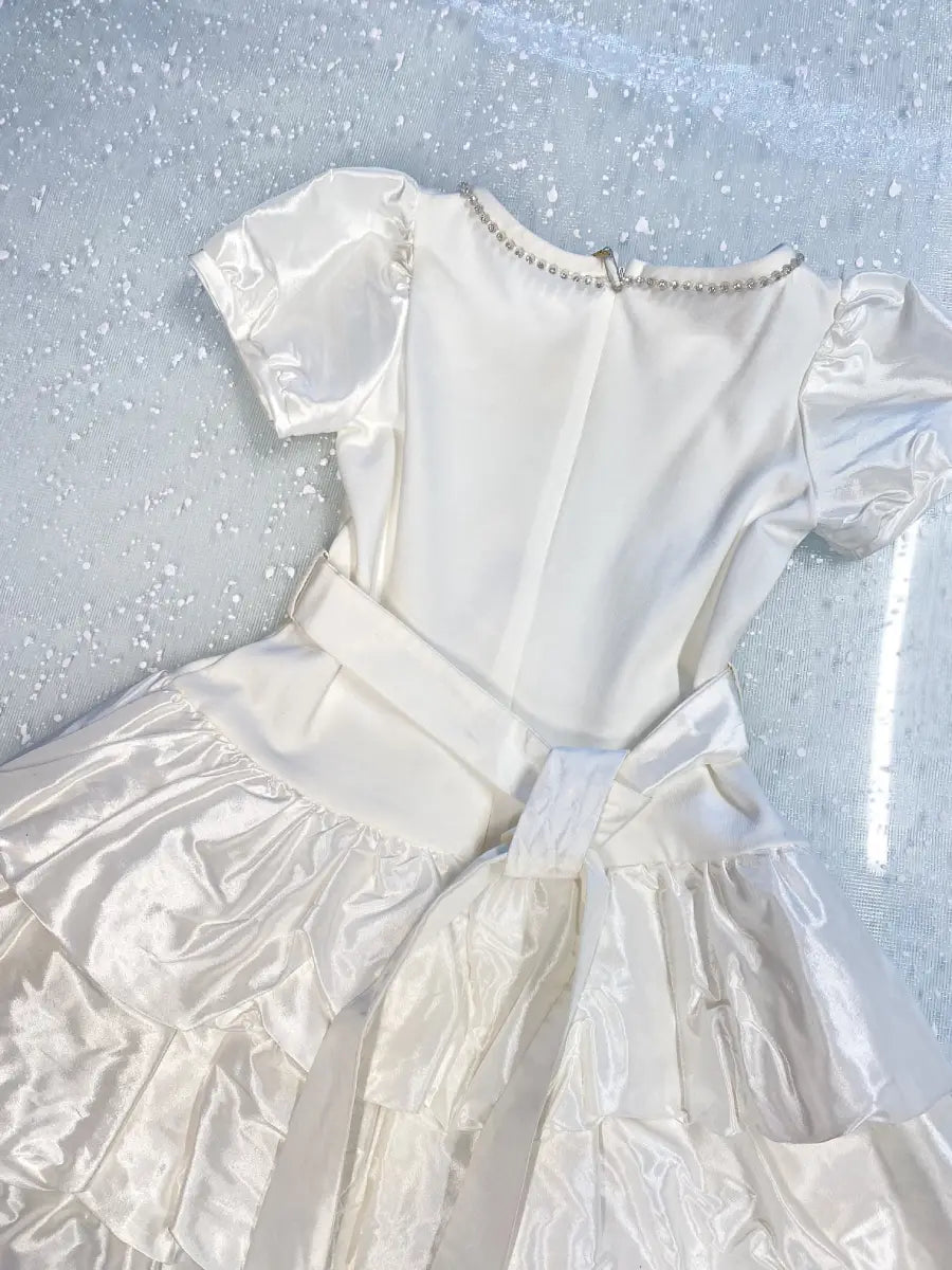 Mini abito elegante in raso e cotone
