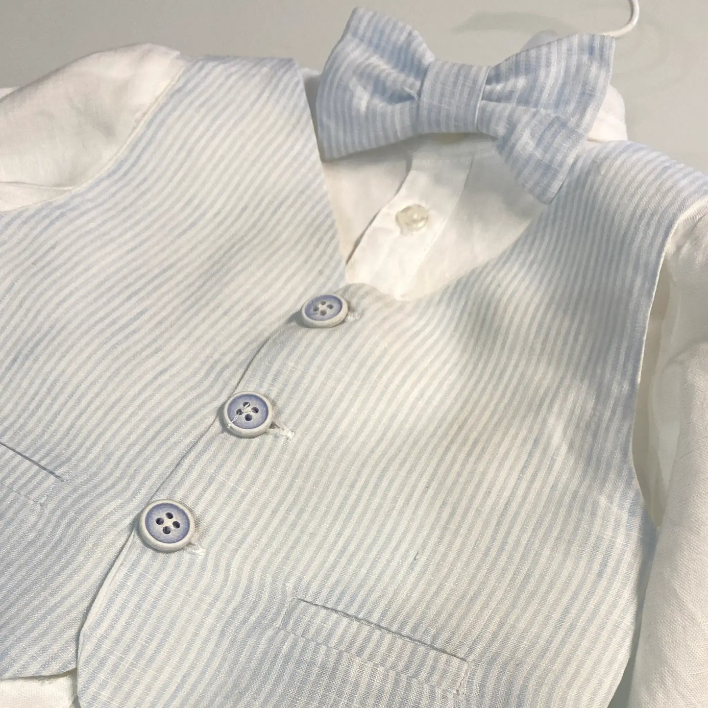 Outlet vestito battesimo bambino in lino