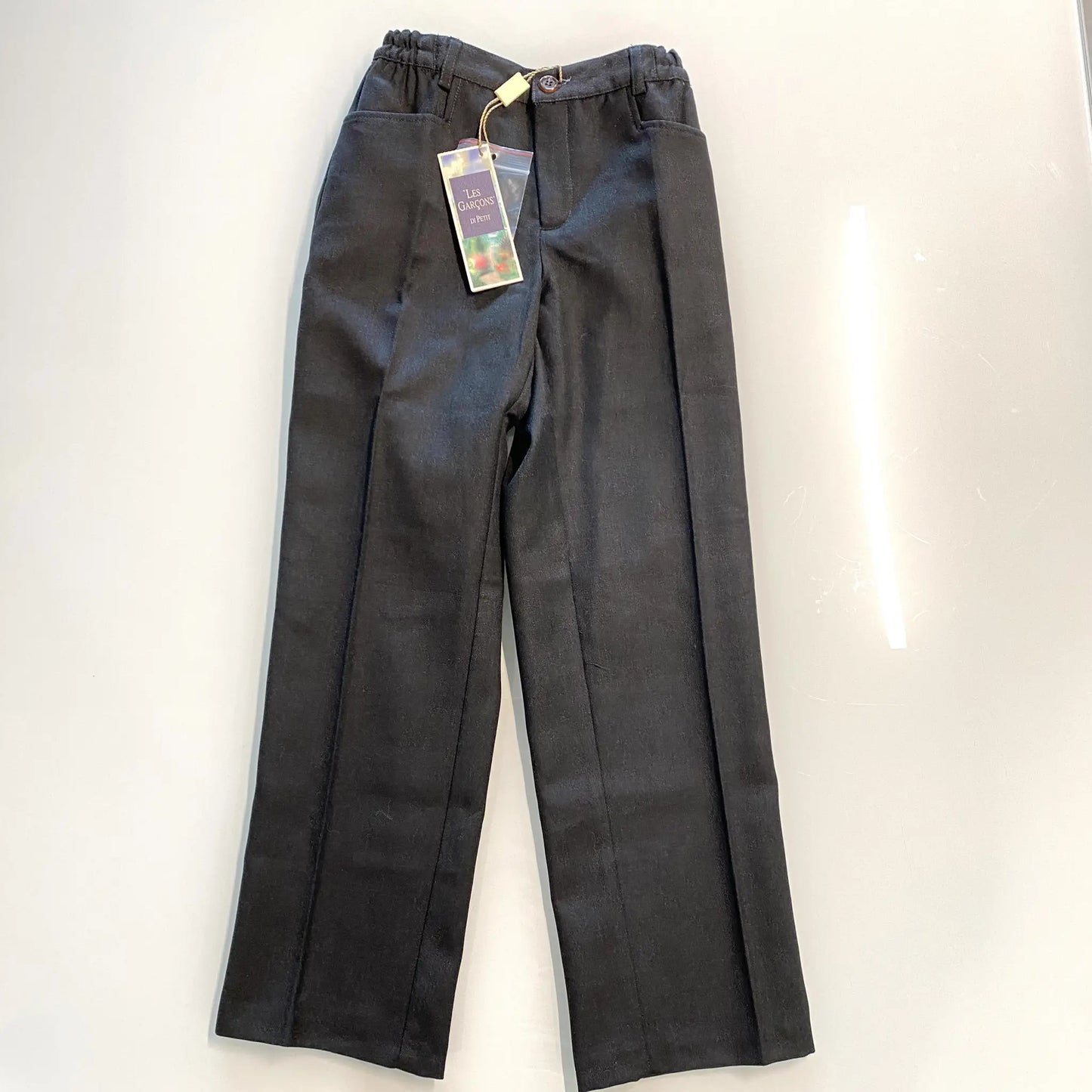 Pantalone alla carrettiera grigio scuro per bambino