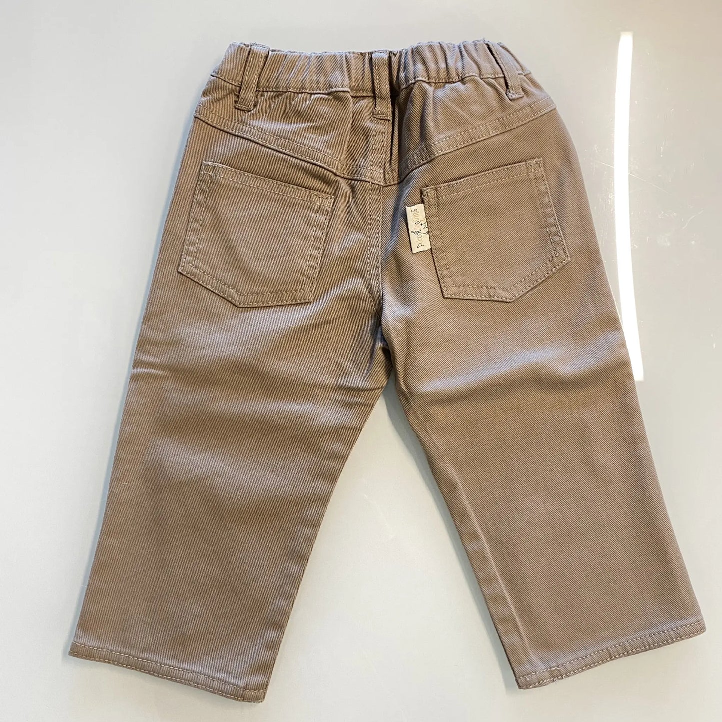Pantalone tipo jeans beige 9 12 mesi