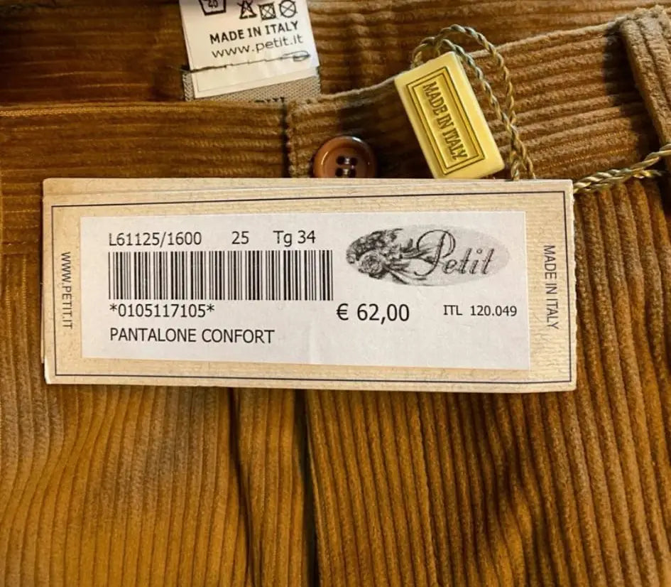 Pantalone in velluto taglia comfort in sconto