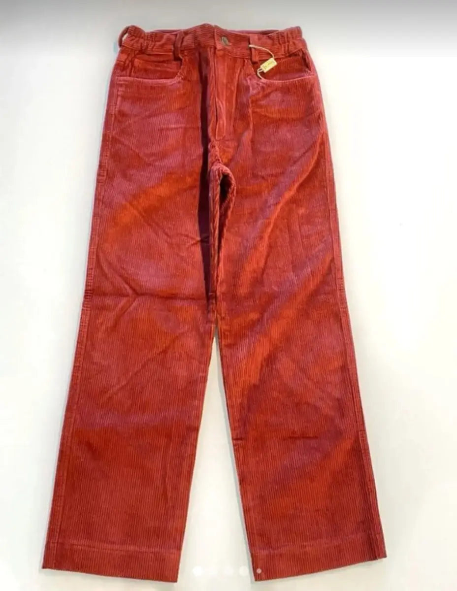 Pantalone bambino in velluto rosso
