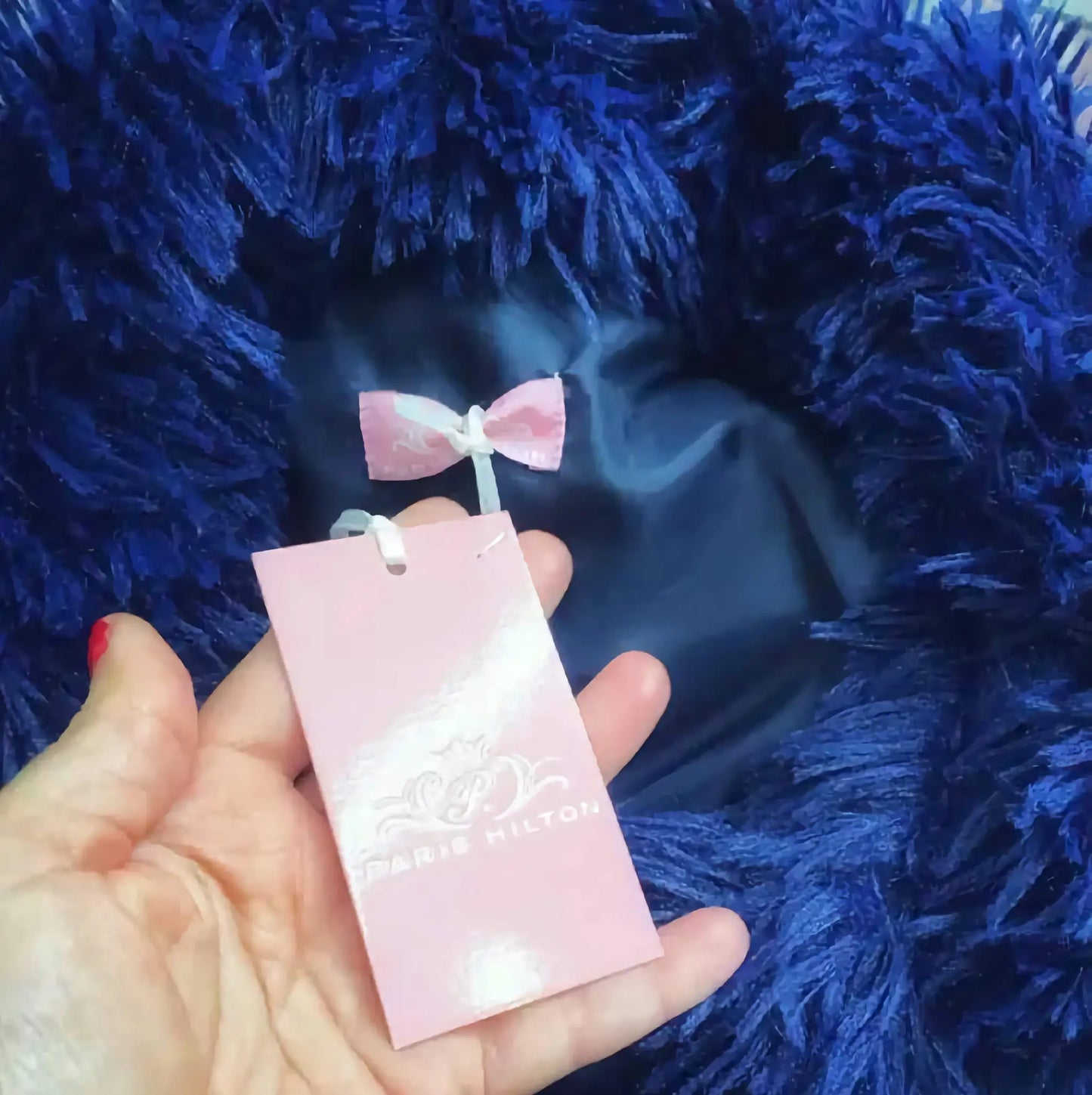 Pellicciotto blu Paris Hilton