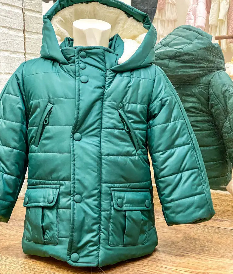 Piumino da neonato verde brillante