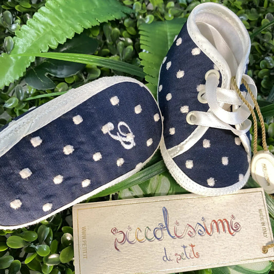 Polacchine Blu a Pois Bianchi numero 17