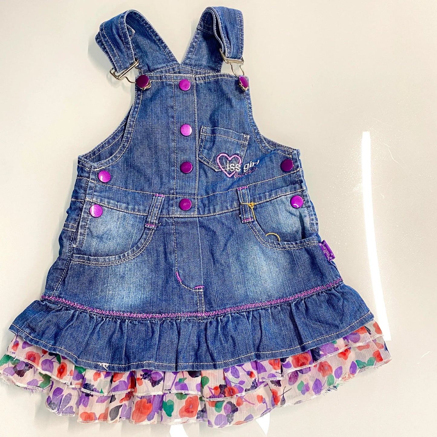 Salopette in jeans 30 mesi bambina