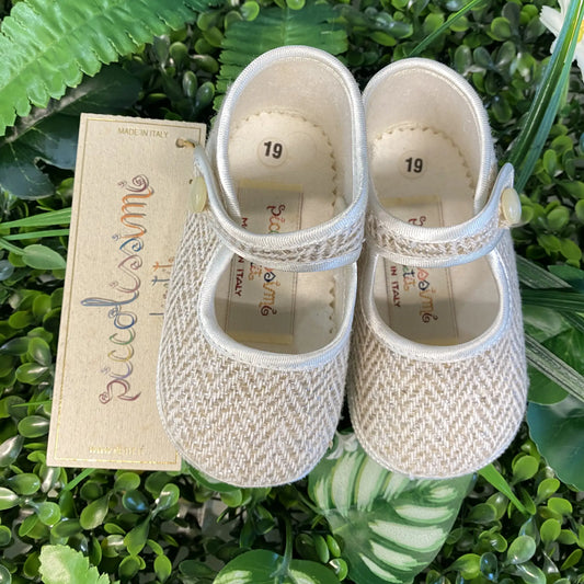 Scarpe primi passi beige naturale numero 19