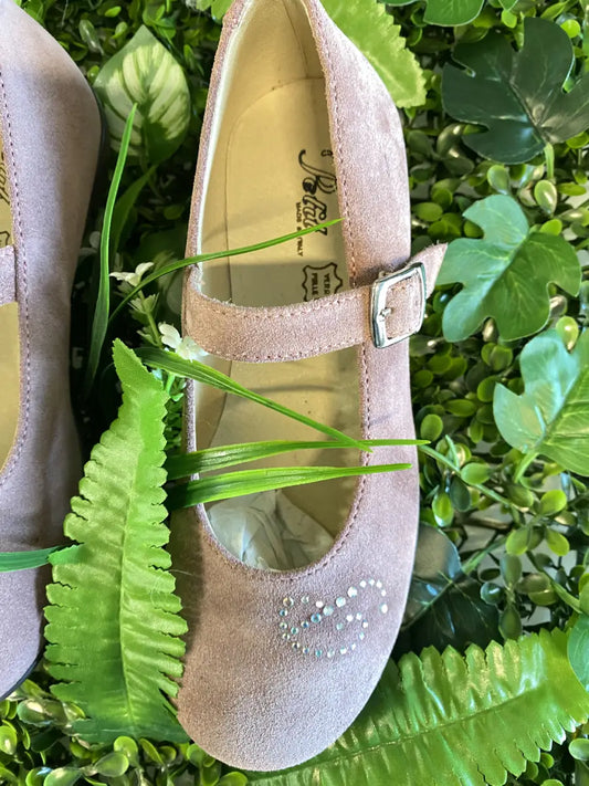Scarpe scamosciate modello ballerina per bambina