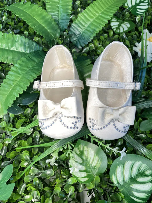 Scarpine da battesimo per bambina neonata