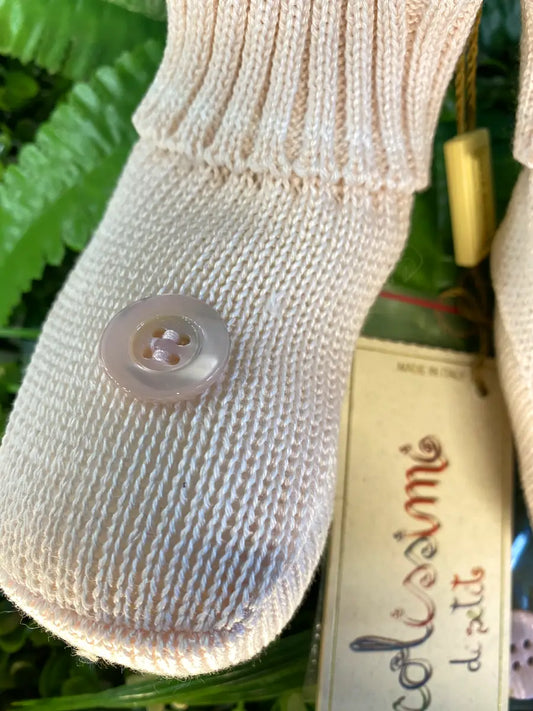 Scarpine nascita da culla in filo di cotone