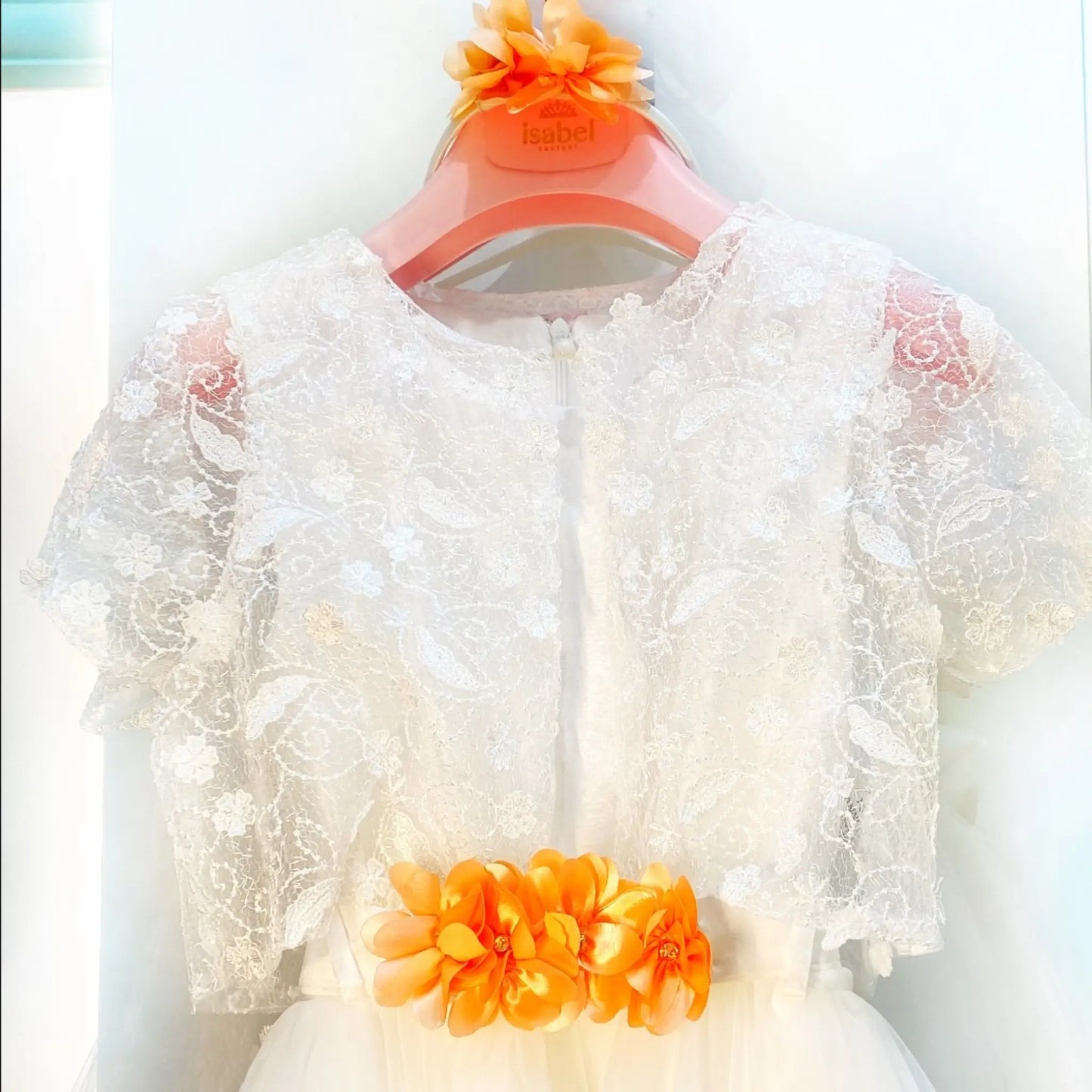 Spille in tessuto elegante per cerimonia bambina